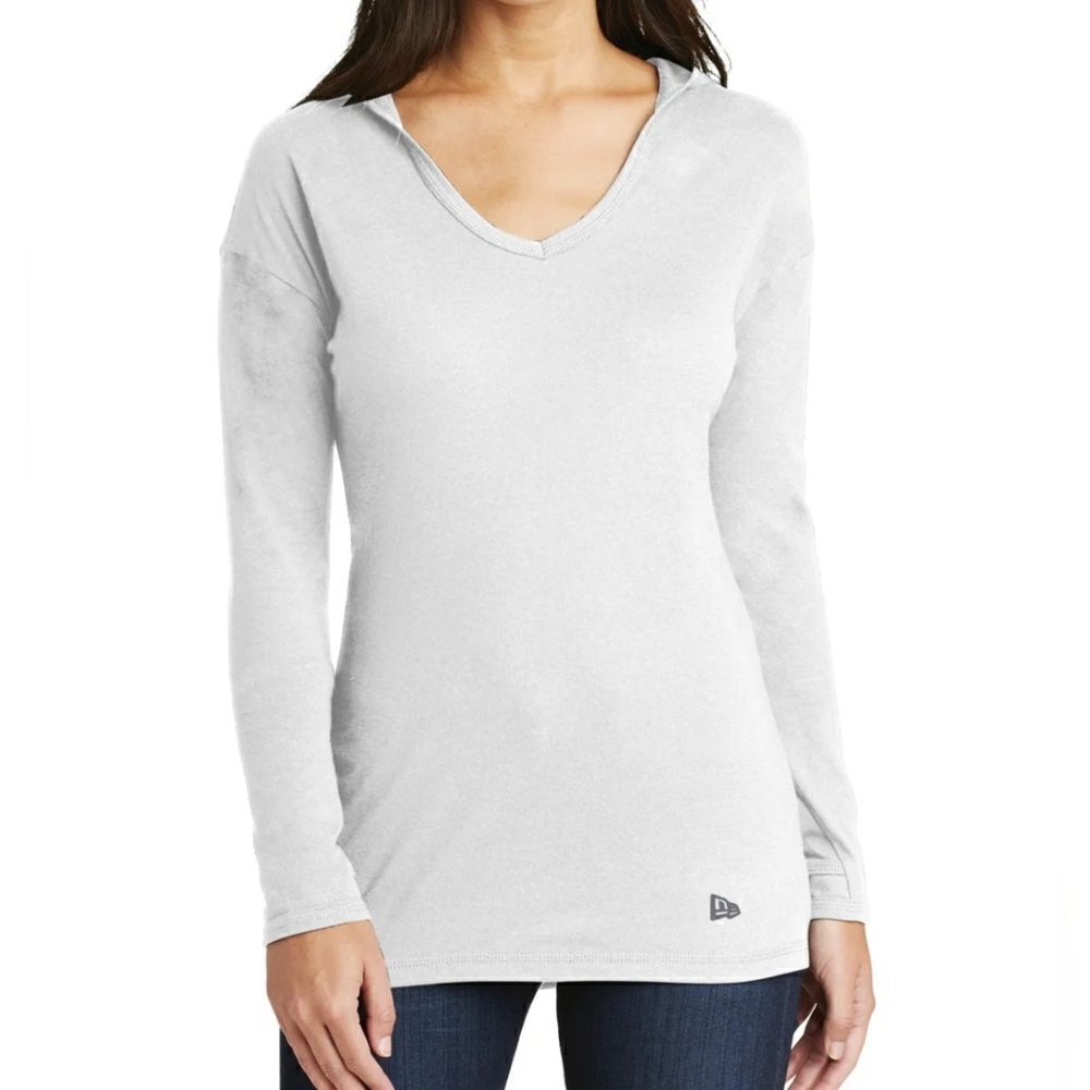 New Era Womens Performance Moisture Wicking Long Sleeve Hooded T-Shirt Hoodie